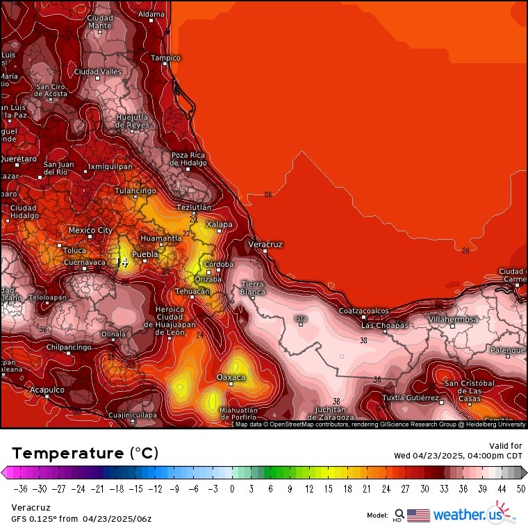 En las siguientes 24 horas persistirá el ambiente caluroso, especialmente en el sur de Veracruz