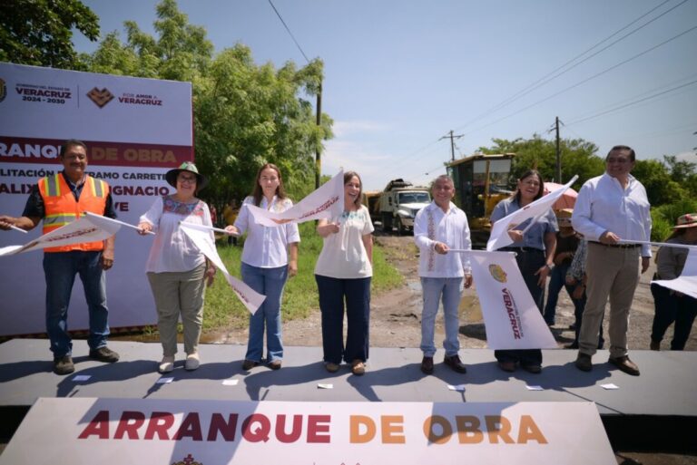 Compromiso cumplido: Rocío Nahle inicia obras carreteras para el desarrollo de La Mixtequilla